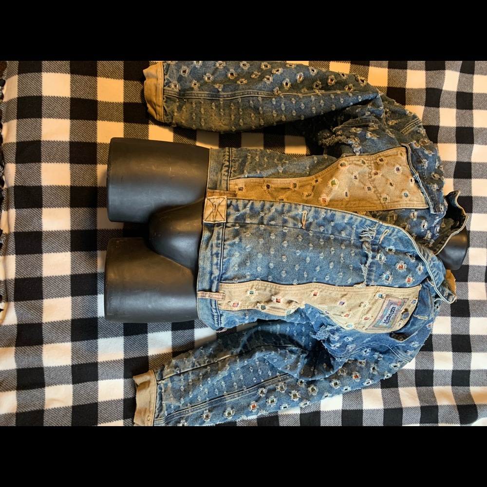 COPY - Very Vintage “Damaged” Denim Jacket.
